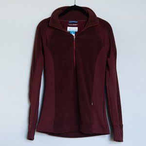 Columbia Women's Half-Zip Burgundy Fleece Pullover